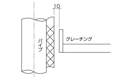 取り付け関連寸法　床板・階段グレーチング　株式会社マキテック