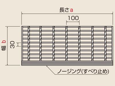 階段用グレーチング　図面　床板・階段グレーチング　株式会社マキテック